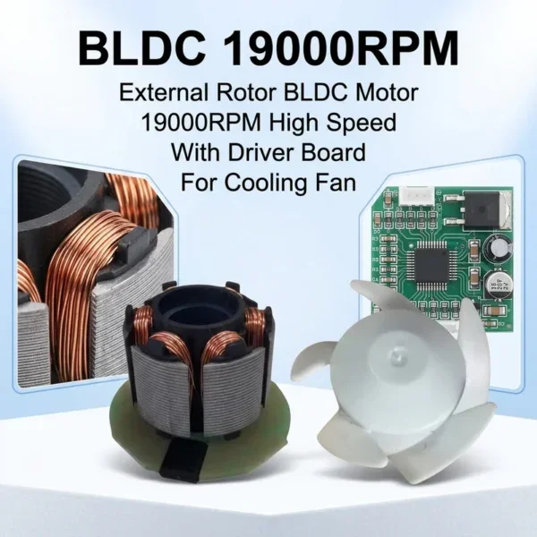 Bldc Motor, 9V, 19000RPM, Brushless, Portable