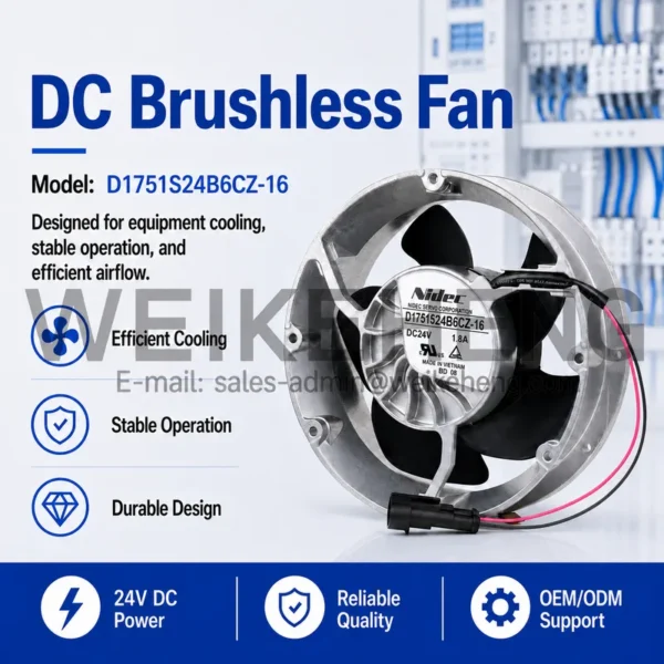 Bldc Motor, D1751S24B6CZ-16, 24V, Inverter, Axial - view 2