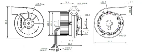 Blower, 000rpm, Brushless, 47m3/h - view 6