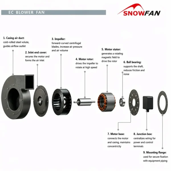 Blower, 180x180x92mm, Centrifugal, Roof - view 4