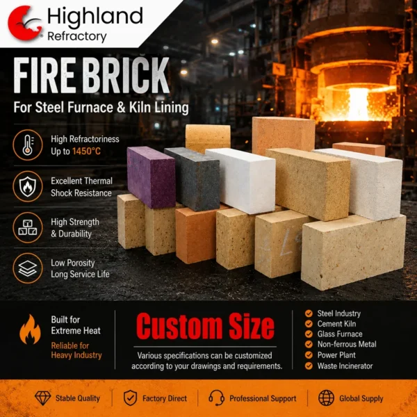 Boiler Parts, 1580°C, Alumina Block, ISO9001