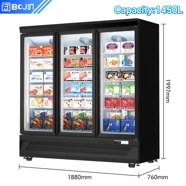 Bojin Supermarket Display Freezer, 220 V, R290 (Propane) - view 2