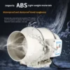 Booster Duct Ventilation Fan, Plastic, Inline