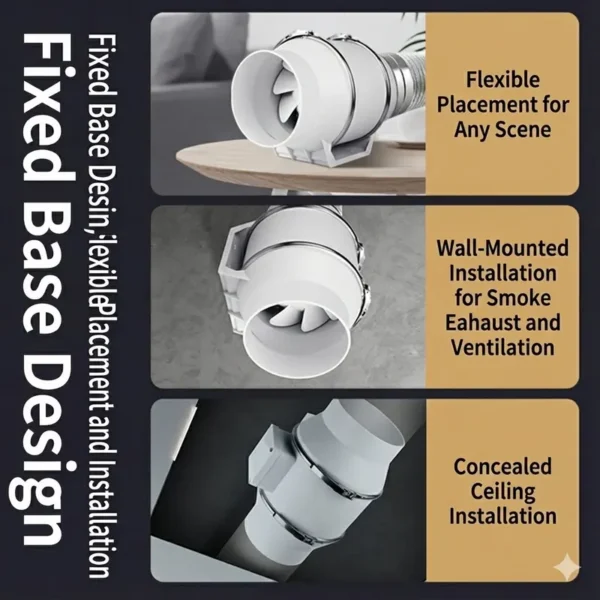 Booster Duct Ventilation Fan, Plastic, Inline - view 6