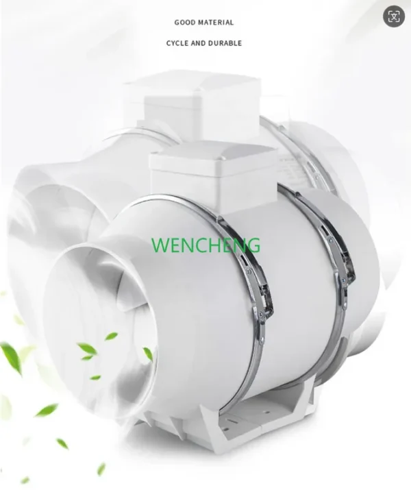 Booster Duct Ventilation Fan, WENCHENG, Plastic, Inline - view 3