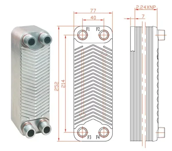Brazed Plate, Stainless, Steel, B3-18A/B