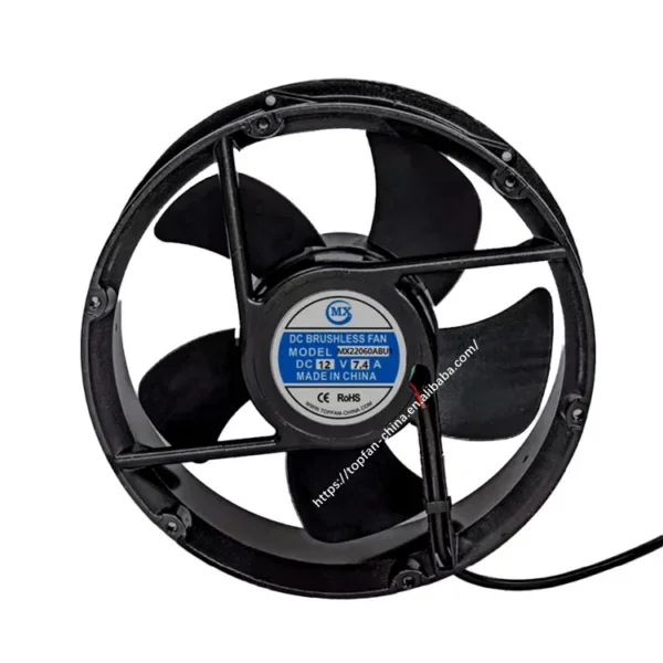 Brushless Axial Fan, 220x60mm, 12V, Solar, Roof