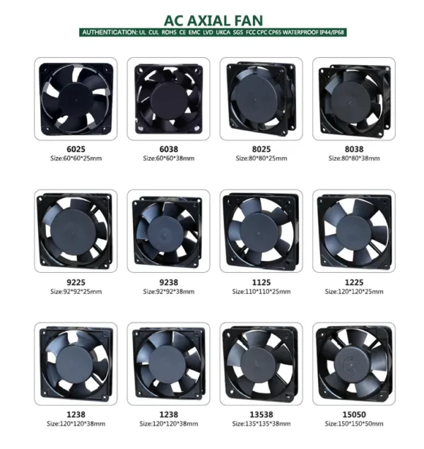 Brushless Axial Fan, 6025, 60mm, 12v, 24V - view 5