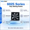 Brushless Axial Fan, SIGILFAN, 60x60x25mm, 6025, 60mm - view 2