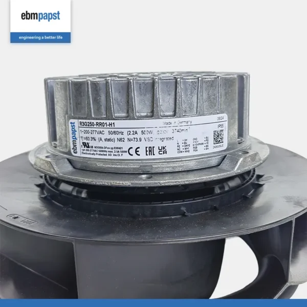 Brushless Centrifugal Blower, R3G250-RR01-H1, 250mm, 3740RPM - view 5