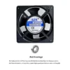 Brushless Cooler, 120*120*38mm, 3500RPM, 110v, Axial - view 4