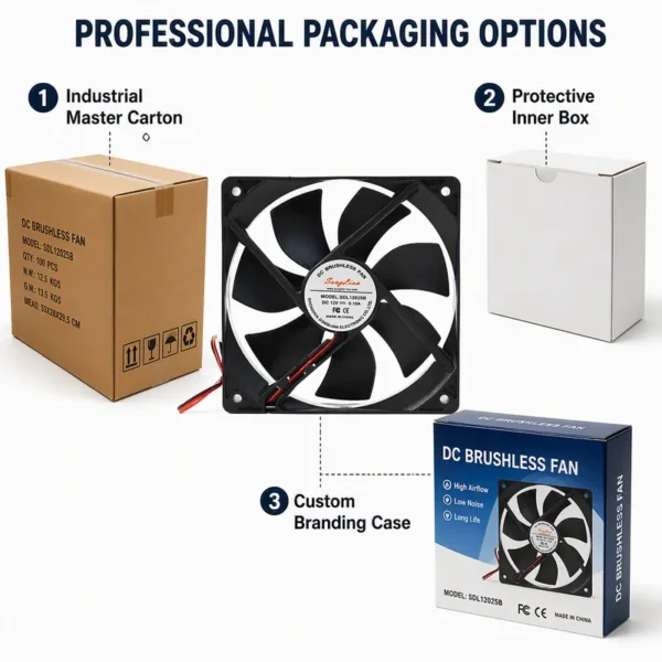 Brushless Cooling Fan, 12025, 120x120x25mm, 12V, 24V - view 5