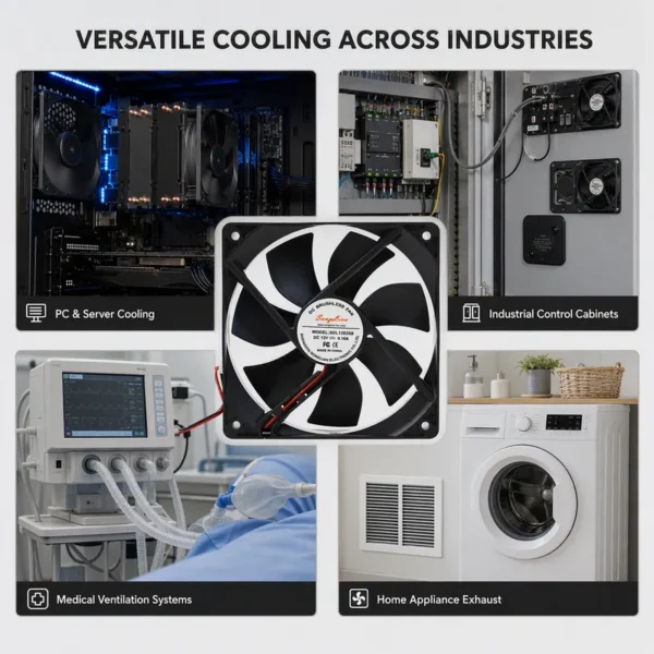 Brushless Cooling Fan, 12025, 120x120x25mm, 12V, 24V - view 6