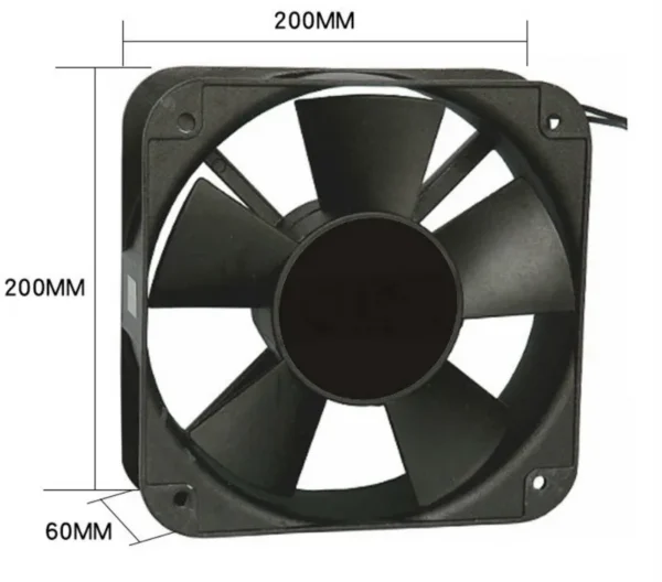 Brushless Cooling Fan, 200*200*60mm, 12V, 24V, 48V - view 2