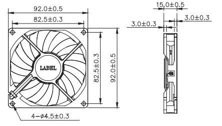 Brushless Cooling Fan, 9215, 12V, 92mm, PBT - view 5