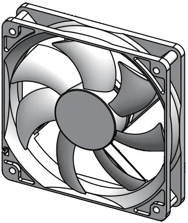 Brushless Cooling Fan, Axial, 48V, 1225, PBT - view 6