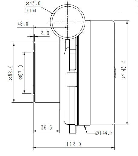 Brushless Fan, 130m3/h, 24VDC - view 4