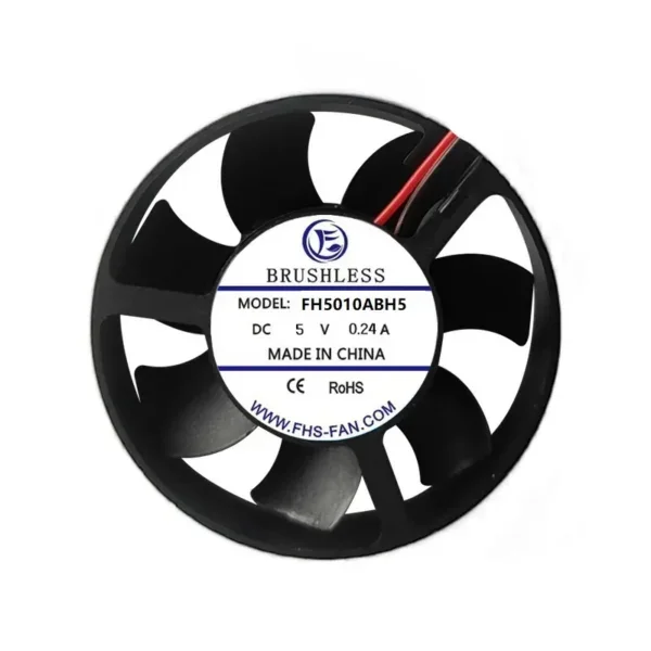 Brushless Plastic Cooling Fan, 50x50x10mm, 5V/12V, Axial