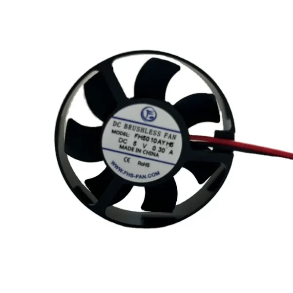 Brushless Plastic Cooling Fan, 50x50x10mm, 5V/12V, Axial - view 3