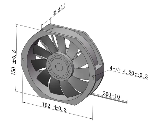 Brushless Two Ball Bearing, PBT, 12V, 17238 - view 3