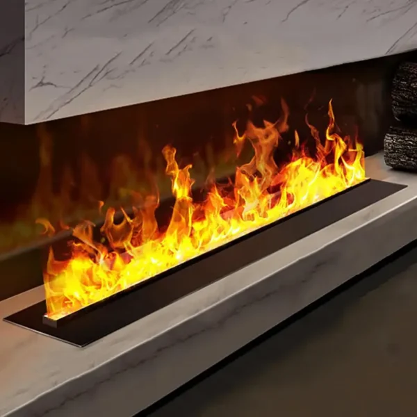 Built-in Fireplace, 3D, 100 W-370W, Metal - view 2