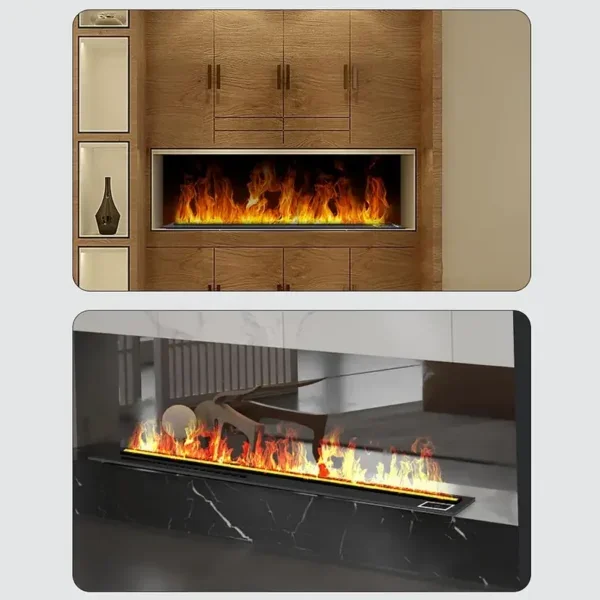 Built-in Fireplace, 3D, 100 W-370W, Metal - view 3