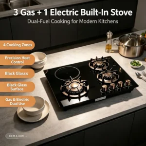 Built-in Four-burner Gas Stove