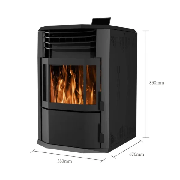 Burner Biomass Pellet Stove, 10kW, 10 KW, Carbon steel - view 2