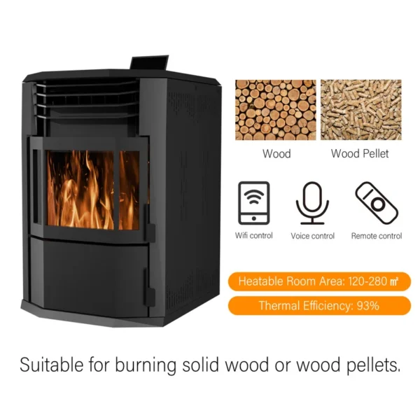 Burner Biomass Pellet Stove, 10kW, 10 KW, Carbon steel - view 3