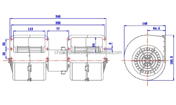 Bustruckheavy Vehicles Air Conditioner, ZHF2827A, 24v, ≥1100m3 - view 3