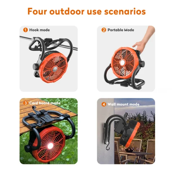 Camping Desktop Fan, Portable, USB - view 3