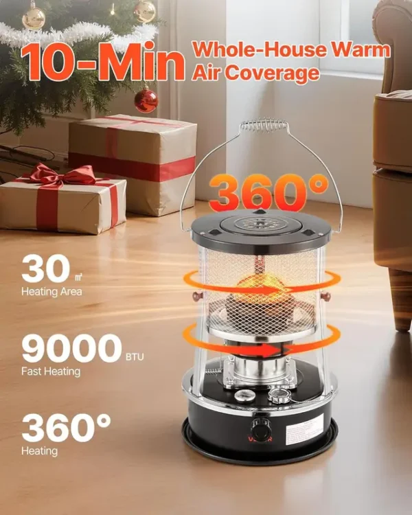 Camping Kerosene Heater, 9000BTU, Portable - view 2