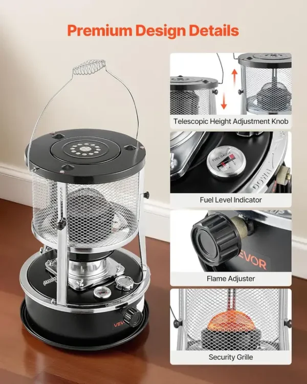 Camping Kerosene Heater, 9000BTU, Portable - view 6