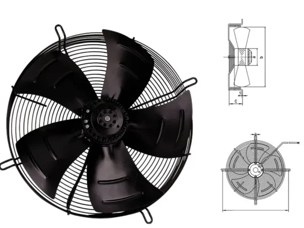 Cast Iron Axial Fan, 300mm-1200mm, 350mm-450mm, 400mm-500mm - view 3