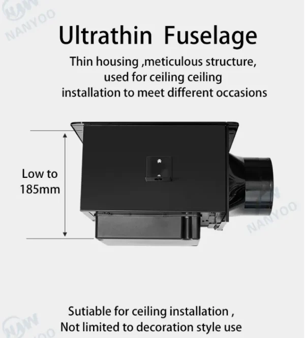 Ceiling Centrifugal Exhaust Fan, NANYOO, 220-240V, 15W - view 2