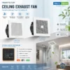 Ceiling Exhaust Fan, 150m/h, ABS, Copper, HVAC