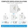 Ceiling Exhaust Fan, HVAC, 220 V, Electric - view 2