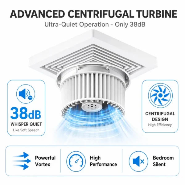 Ceiling Exhaust Fan, HVAC, 220 V, Electric - view 4