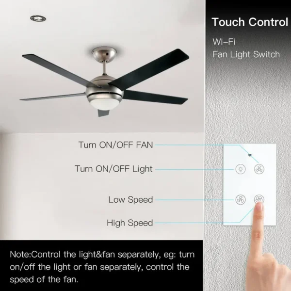 Ceiling Fan, 100-250VAC 50, Electric - view 6
