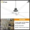 Ceiling Fan, 100W, Aluminum - view 2