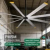 Ceiling Fan, 10ft, Aluminum, PMSM, HVLS