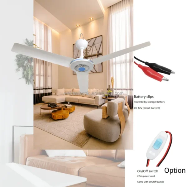 Ceiling Fan, 12V, Solar - view 3