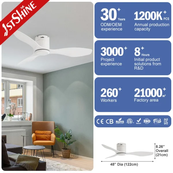 Ceiling Fan, 1stshine, Electric, Plastic - view 3