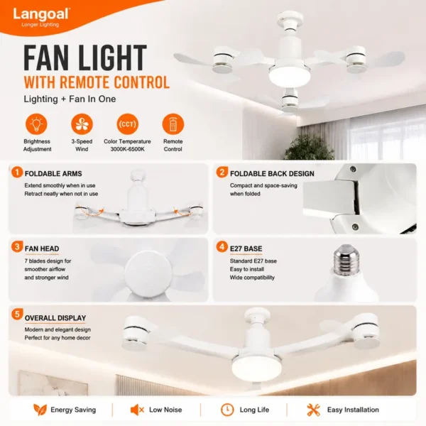 Ceiling Fan, 3-Speed, 86V-265V - view 3