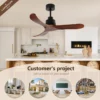 Ceiling Fan, 35W(0.05hp), Solid Wood + Metal - view 3