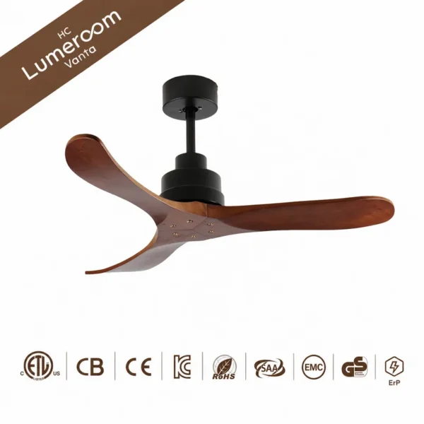 Ceiling Fan, 35W(0.05hp), Solid Wood + Metal - view 6
