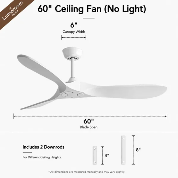 Ceiling Fan, 35W(0.05hp), Wood+Metal - view 5