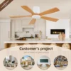 Ceiling Fan, 50 W, Solid Wood + Metal - view 3