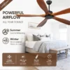 Ceiling Fan, 50 W, Solid Wood + Metal - view 4