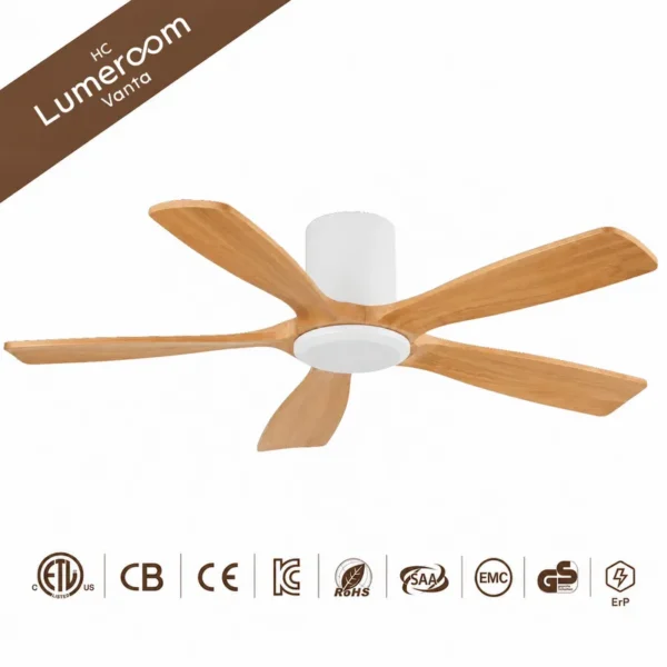 Ceiling Fan, 50 W, Solid Wood + Metal - view 6